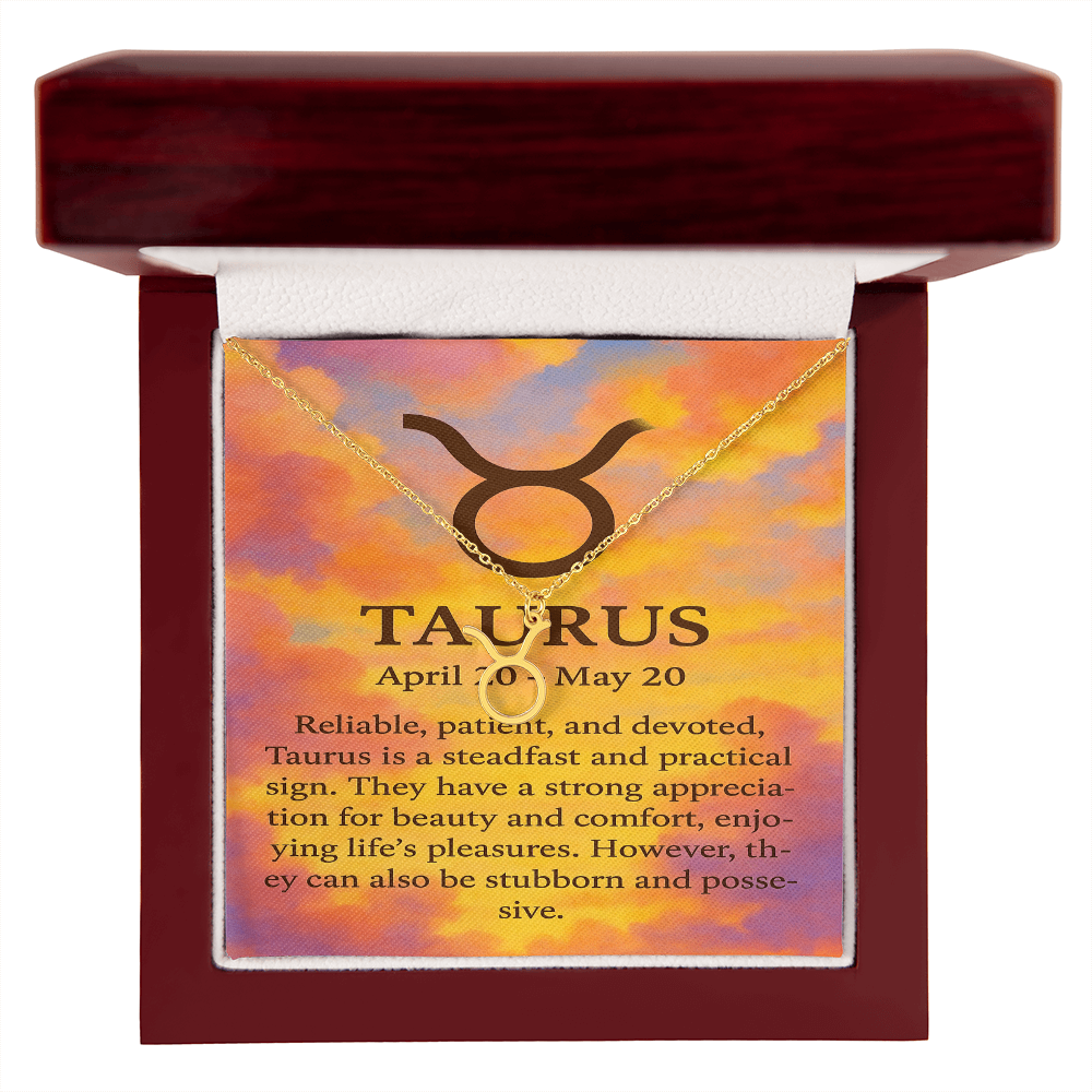 Taurus – The Earthbound Lover of Beauty Zodiac Symbol Necklace