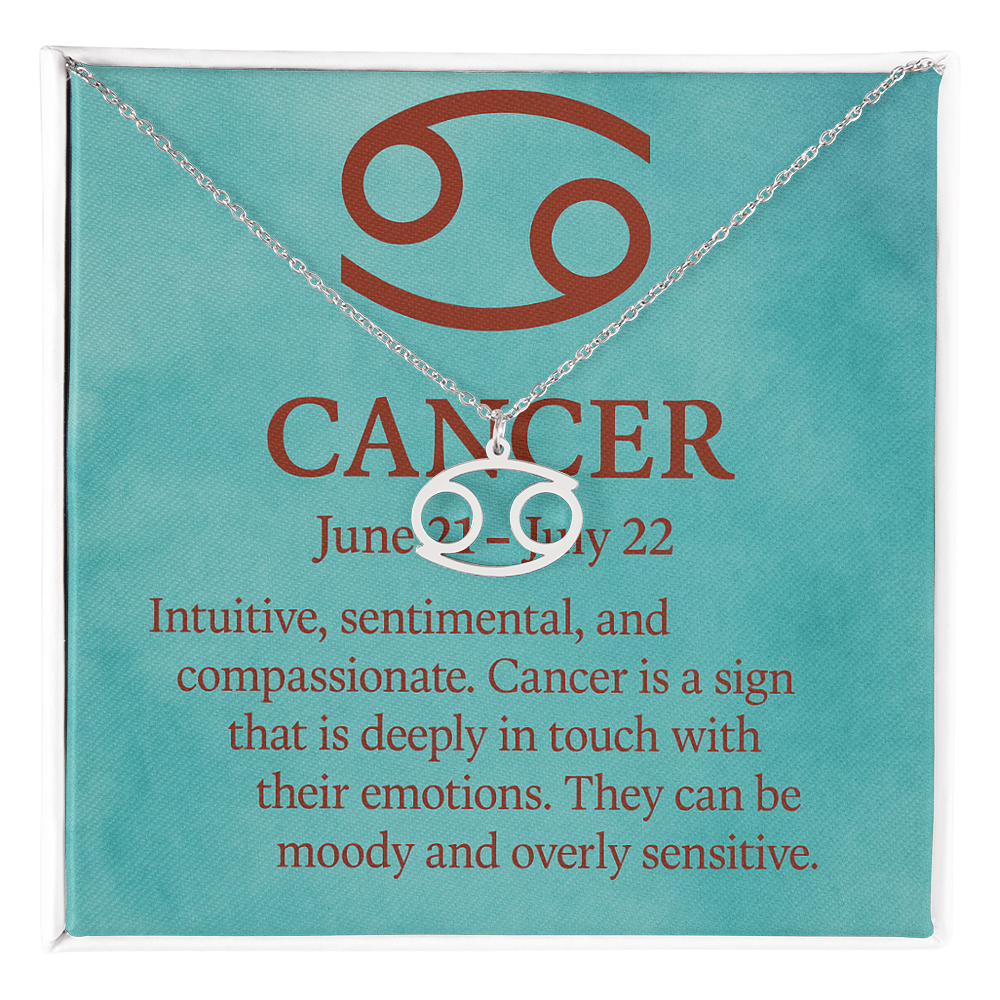Cancer – The Empathic Protector Zodiac Symbol Necklace
