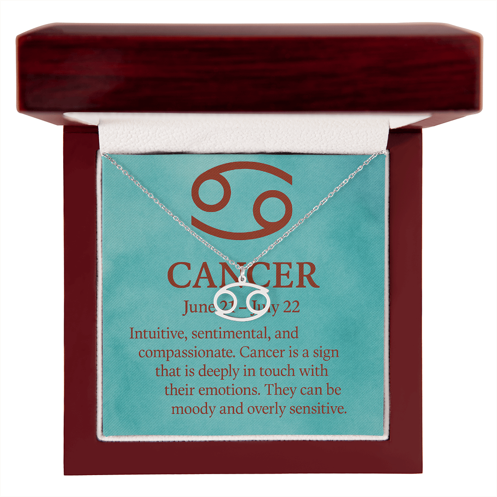 Cancer – The Empathic Protector Zodiac Symbol Necklace