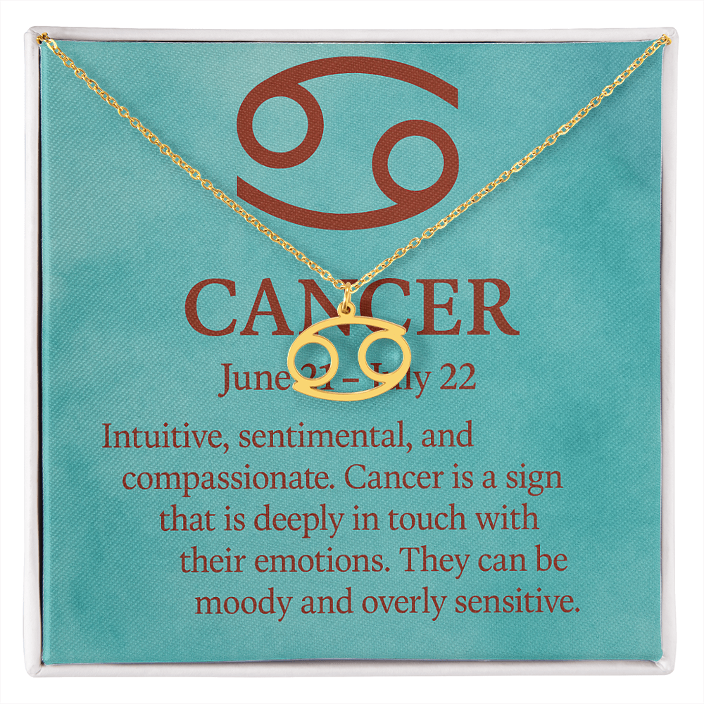 Cancer – The Empathic Protector Zodiac Symbol Necklace