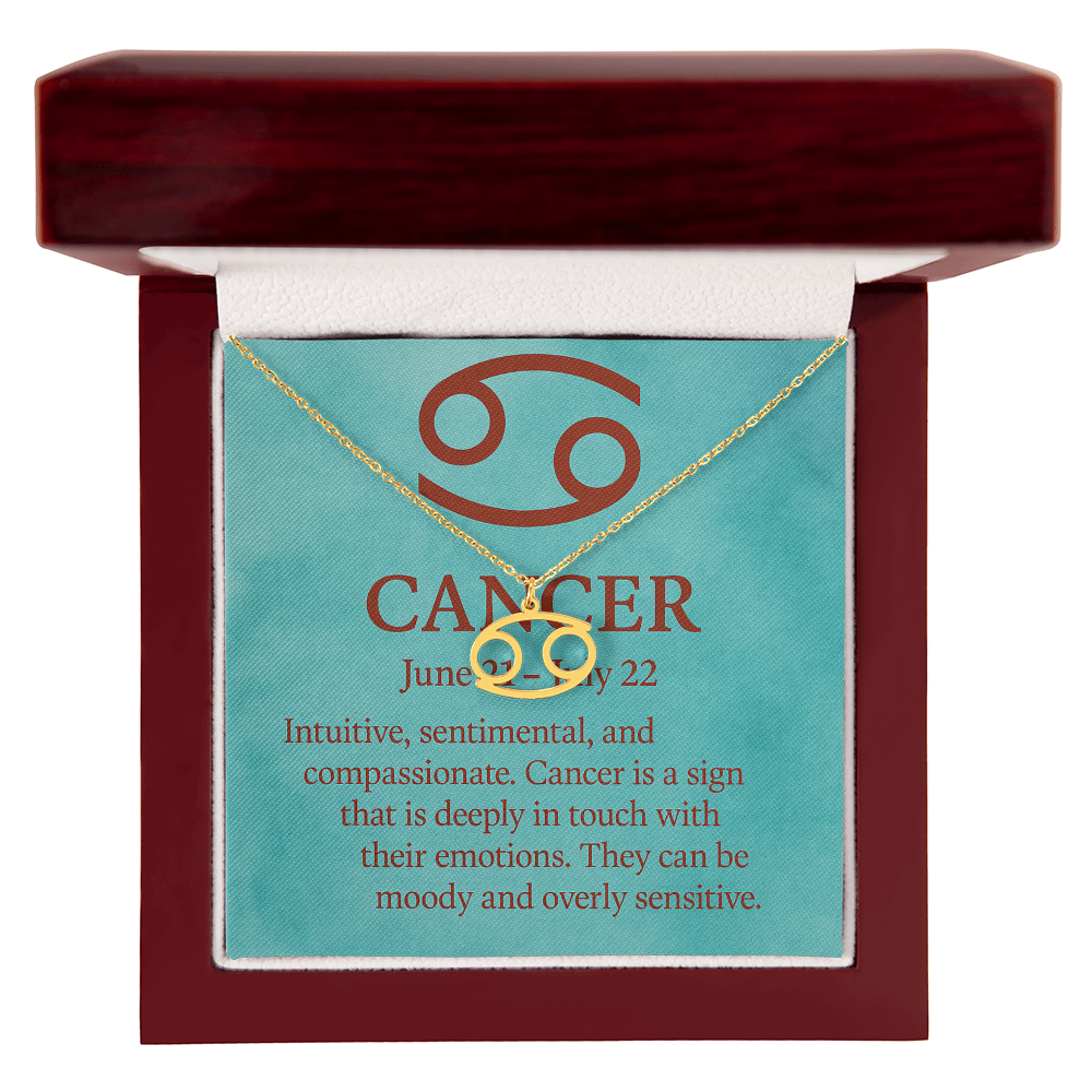 Cancer – The Empathic Protector Zodiac Symbol Necklace