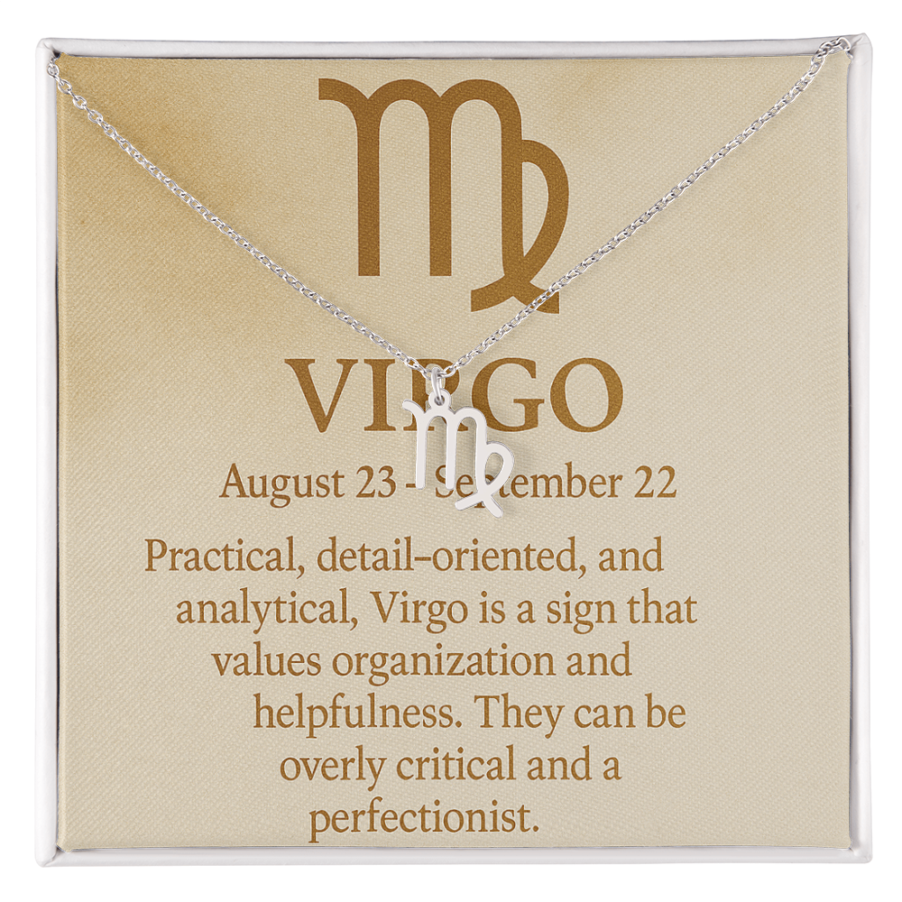 Virgo: The Meticulous Perfectionist Zodiac Symbol Necklace
