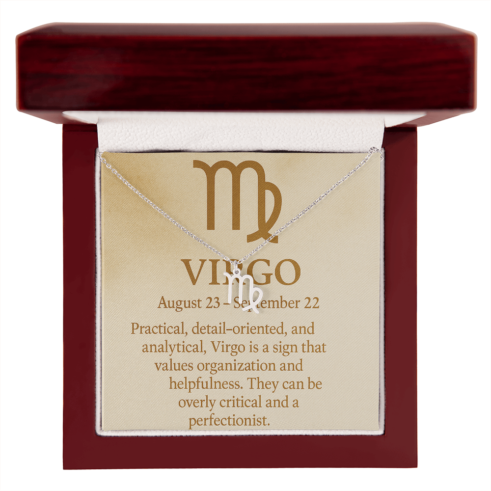 Virgo: The Meticulous Perfectionist Zodiac Symbol Necklace