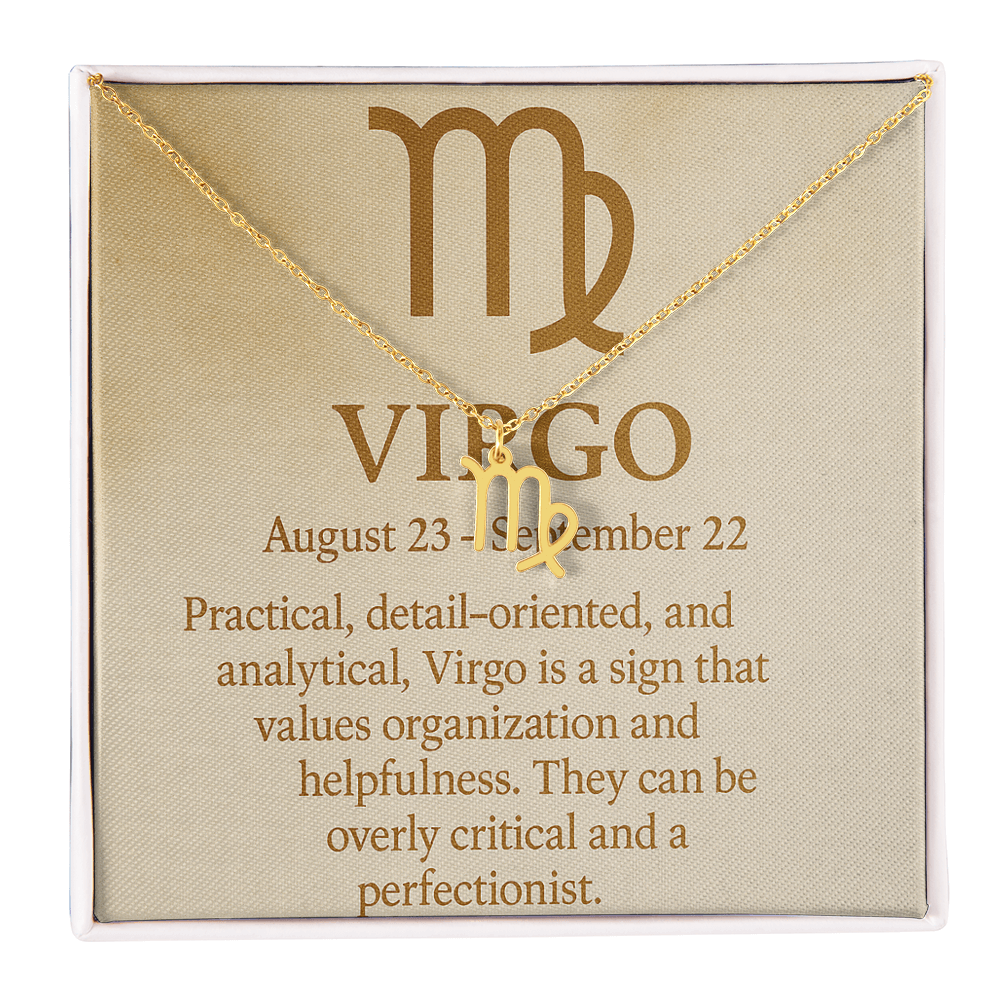 Virgo: The Meticulous Perfectionist Zodiac Symbol Necklace