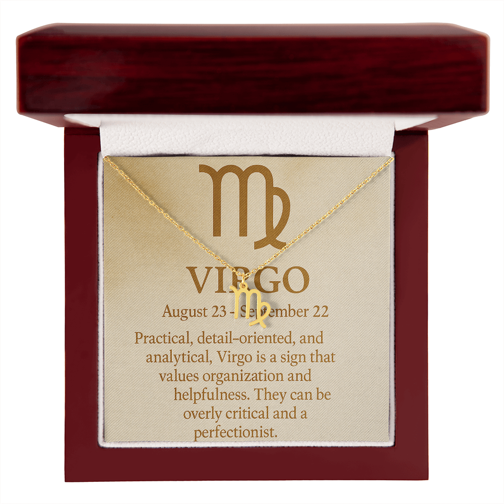 Virgo: The Meticulous Perfectionist Zodiac Symbol Necklace