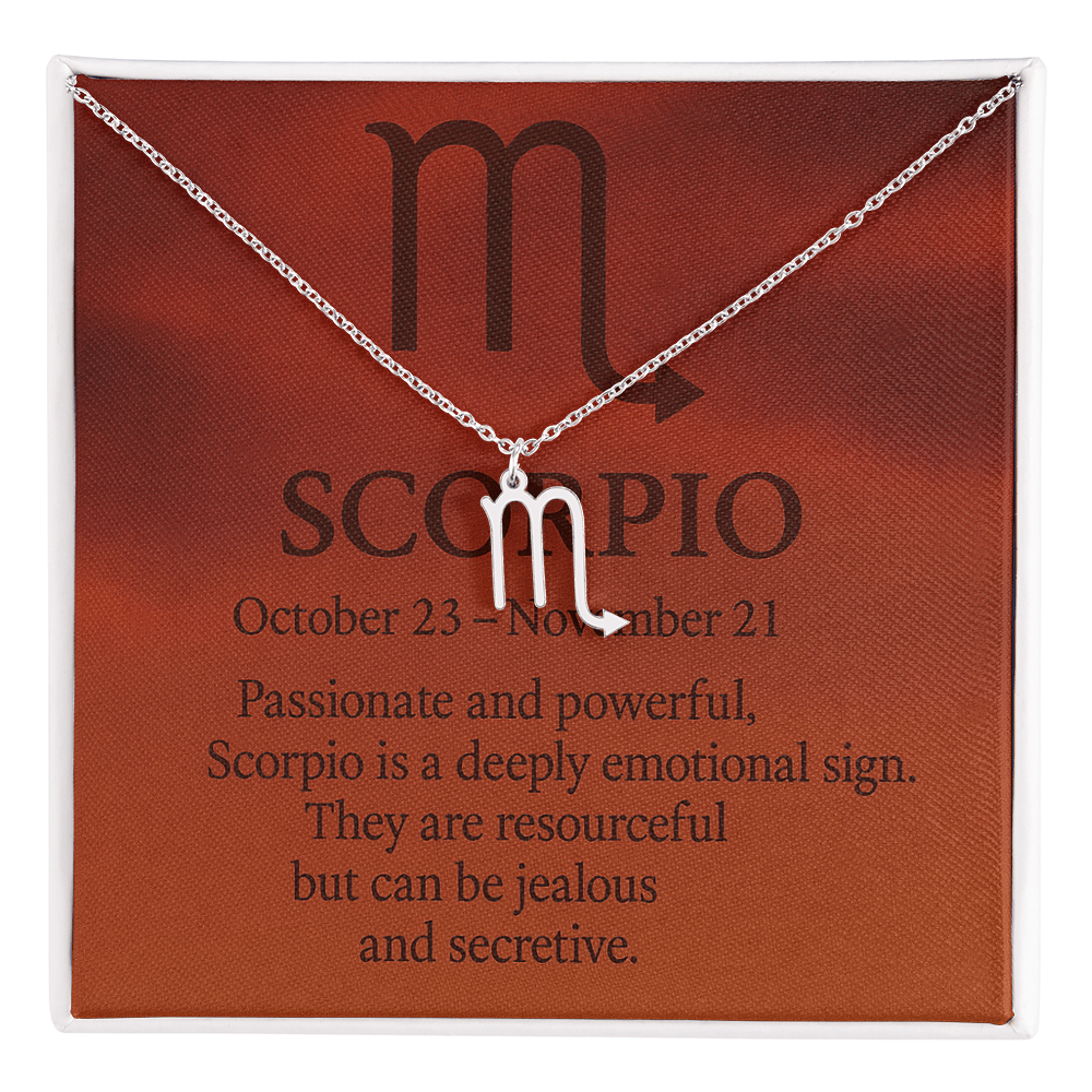 Scorpio — The Intense Alchemist Zodiac Symbol Necklace