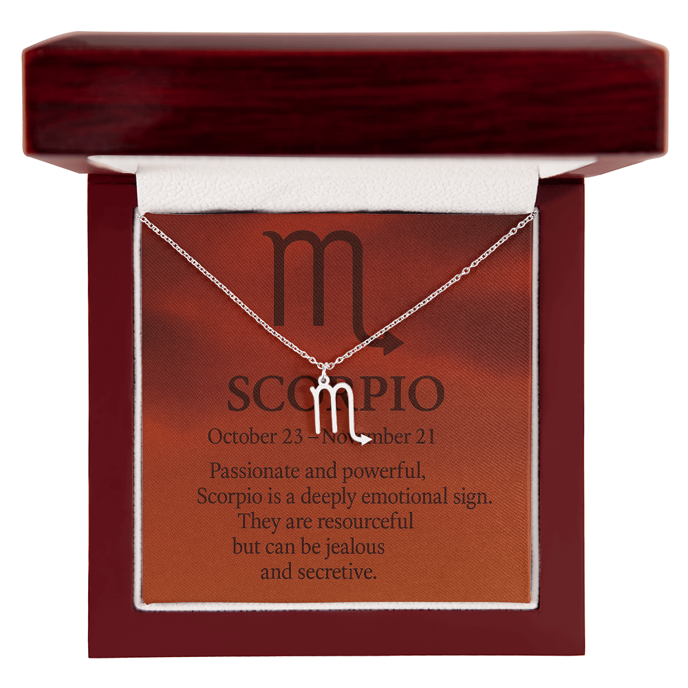 Scorpio — The Intense Alchemist Zodiac Symbol Necklace