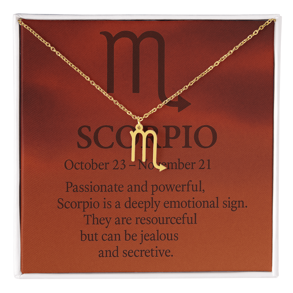 Scorpio — The Intense Alchemist Zodiac Symbol Necklace