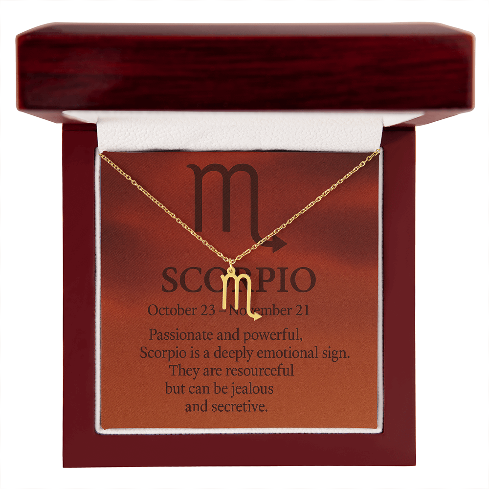Scorpio — The Intense Alchemist Zodiac Symbol Necklace