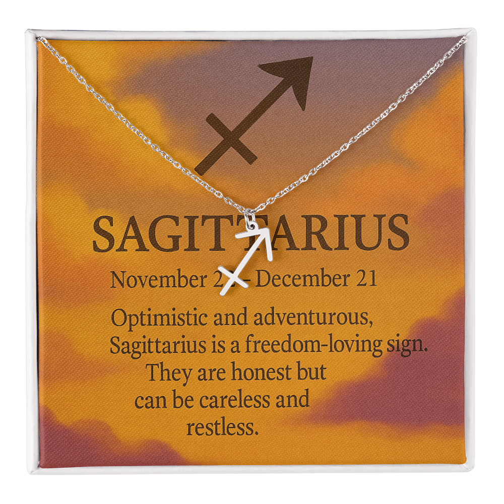 Sagittarius: The Adventurous Truth-Seeker Zodiac Symbol Necklace