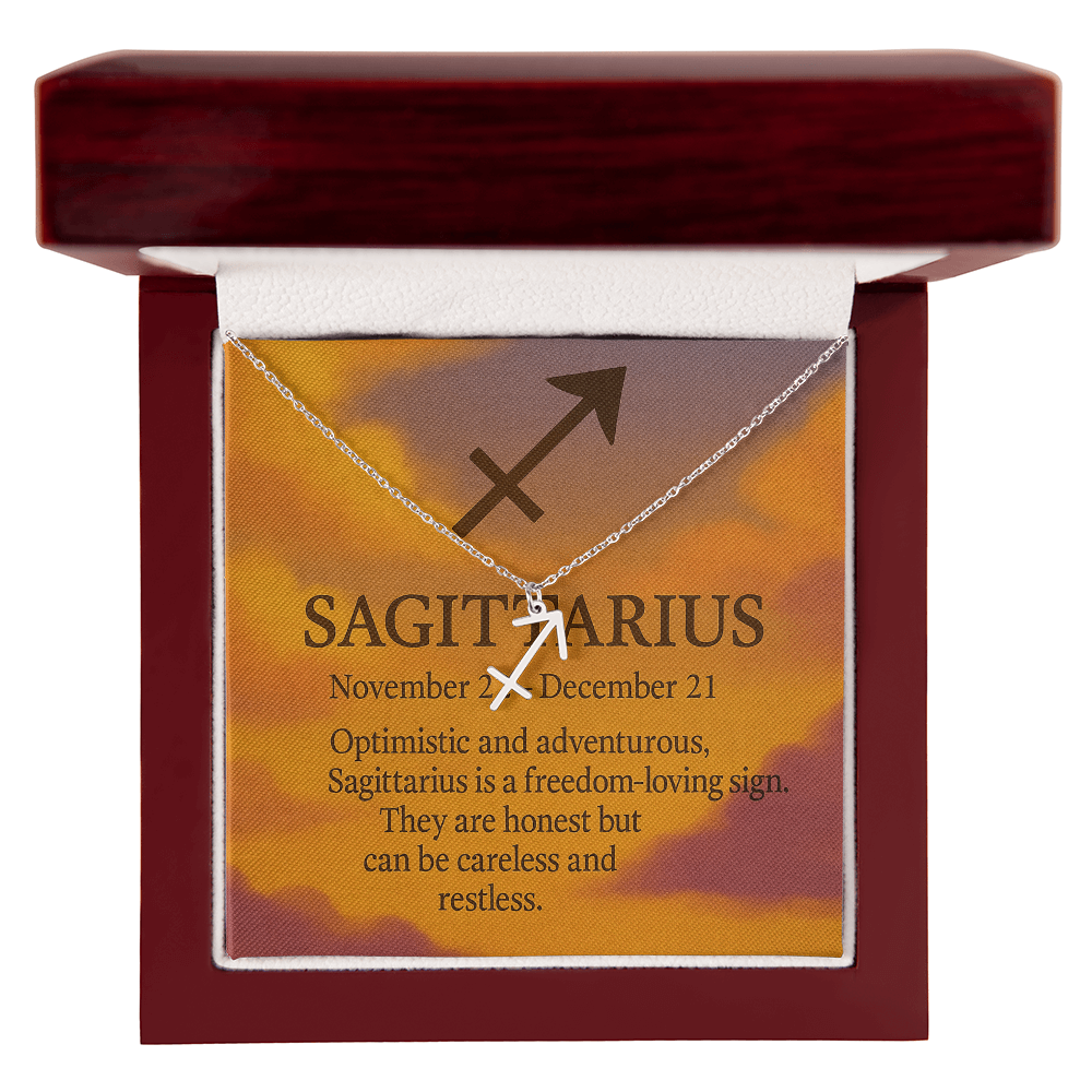Sagittarius: The Adventurous Truth-Seeker Zodiac Symbol Necklace