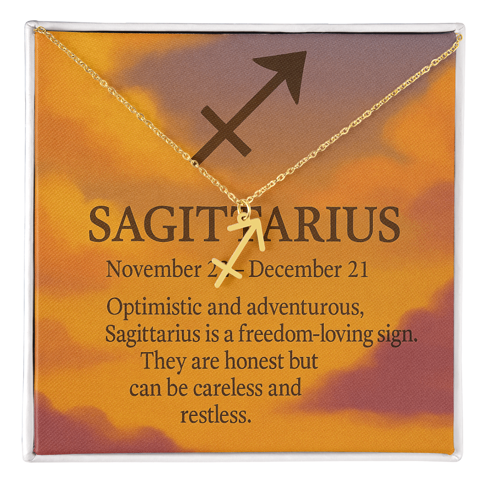 Sagittarius: The Adventurous Truth-Seeker Zodiac Symbol Necklace