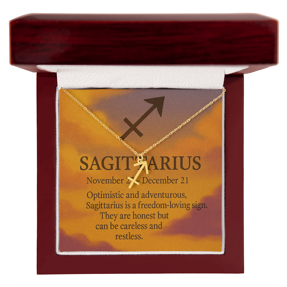 Sagittarius: The Adventurous Truth-Seeker Zodiac Symbol Necklace