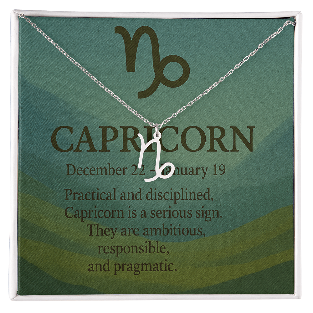 Capricorn – The Mountain Climber of the Zodiac Symbol Necklace