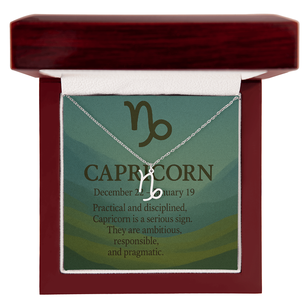 Capricorn – The Mountain Climber of the Zodiac Symbol Necklace