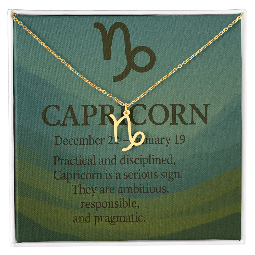 Capricorn – The Mountain Climber of the Zodiac Symbol Necklace