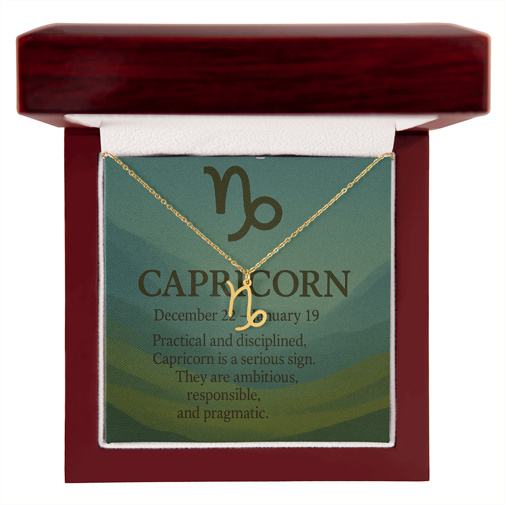 Capricorn – The Mountain Climber of the Zodiac Symbol Necklace