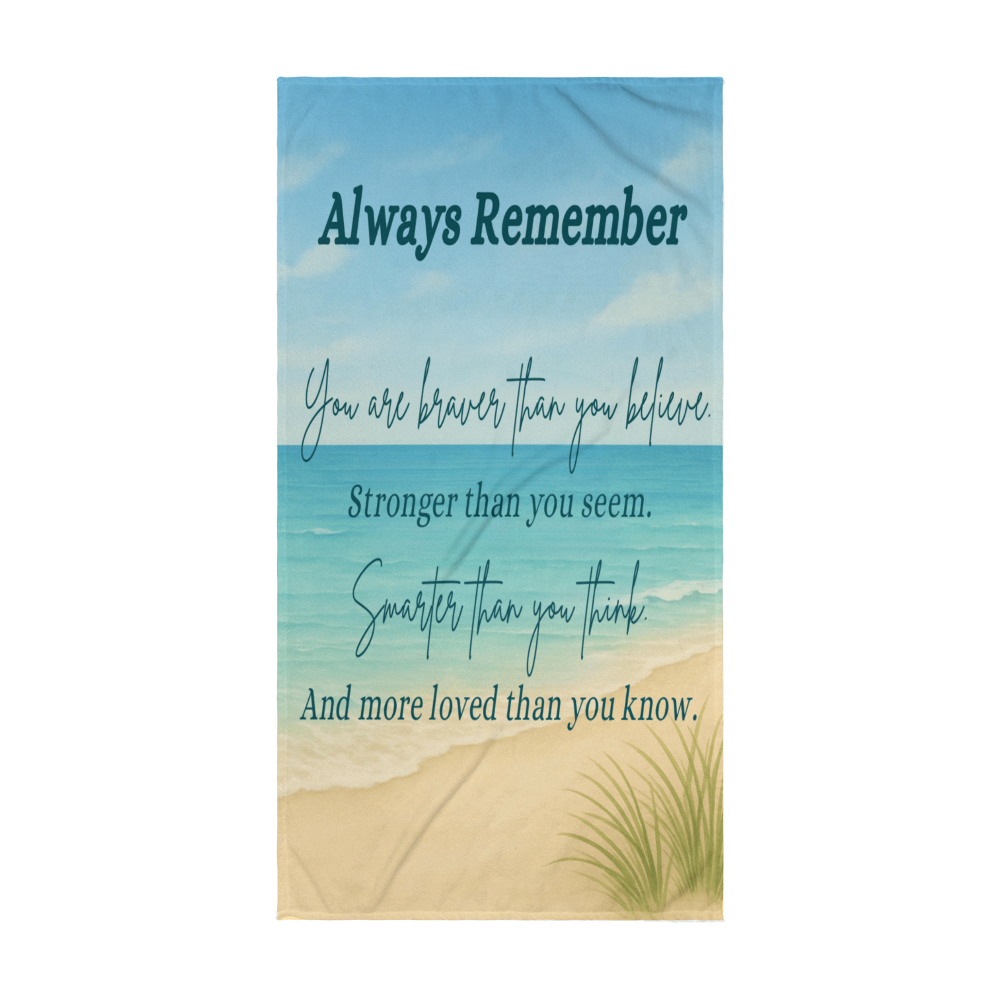 A Shoreline of Strength: Words to Carry with You-Beach Towel