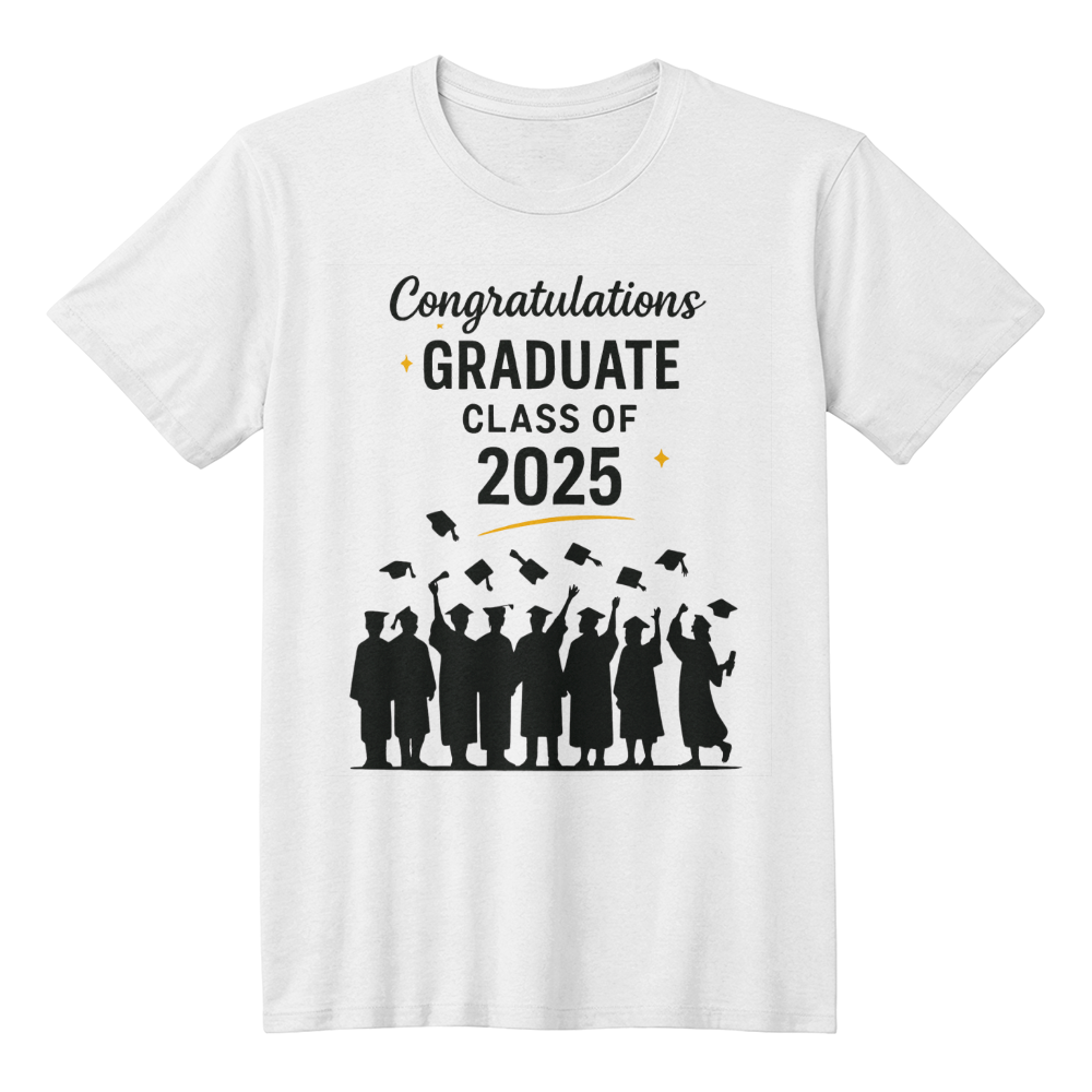 Class of 2025 Celebration Tee-Bella + Canvas 3001 Jersey Tee (white t-shirt)