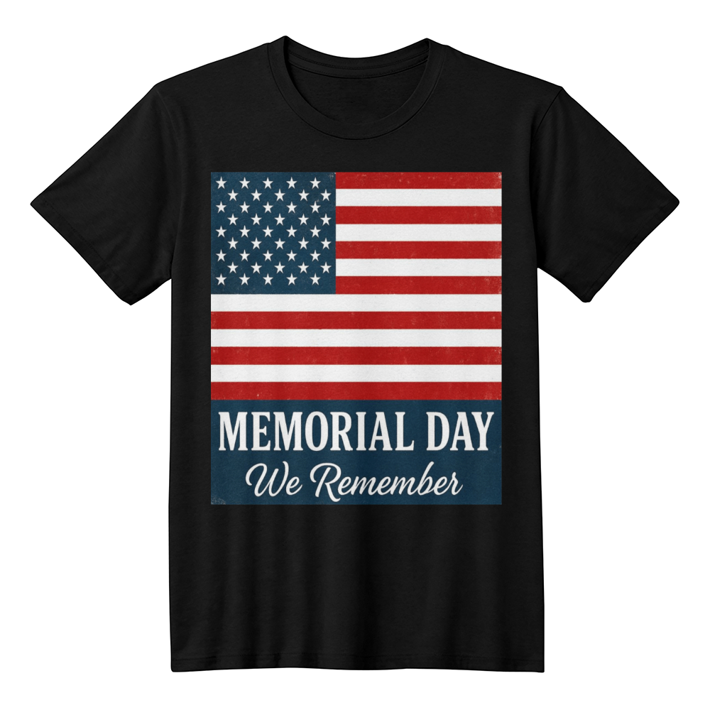 Memorial Day: Honoring the Brave, Remembering the Fallen-Bella + Canvas 3001 Jersey Tee (white and black t-shirts)