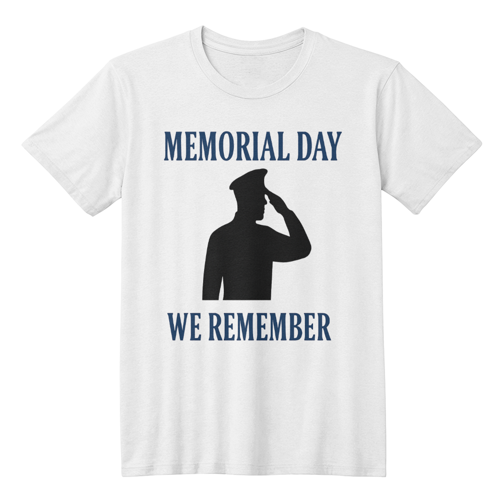 In Honor and Memory: A Soldier's Salute-Bella + Canvas 3001 Jersey Tee (white t-shirt)