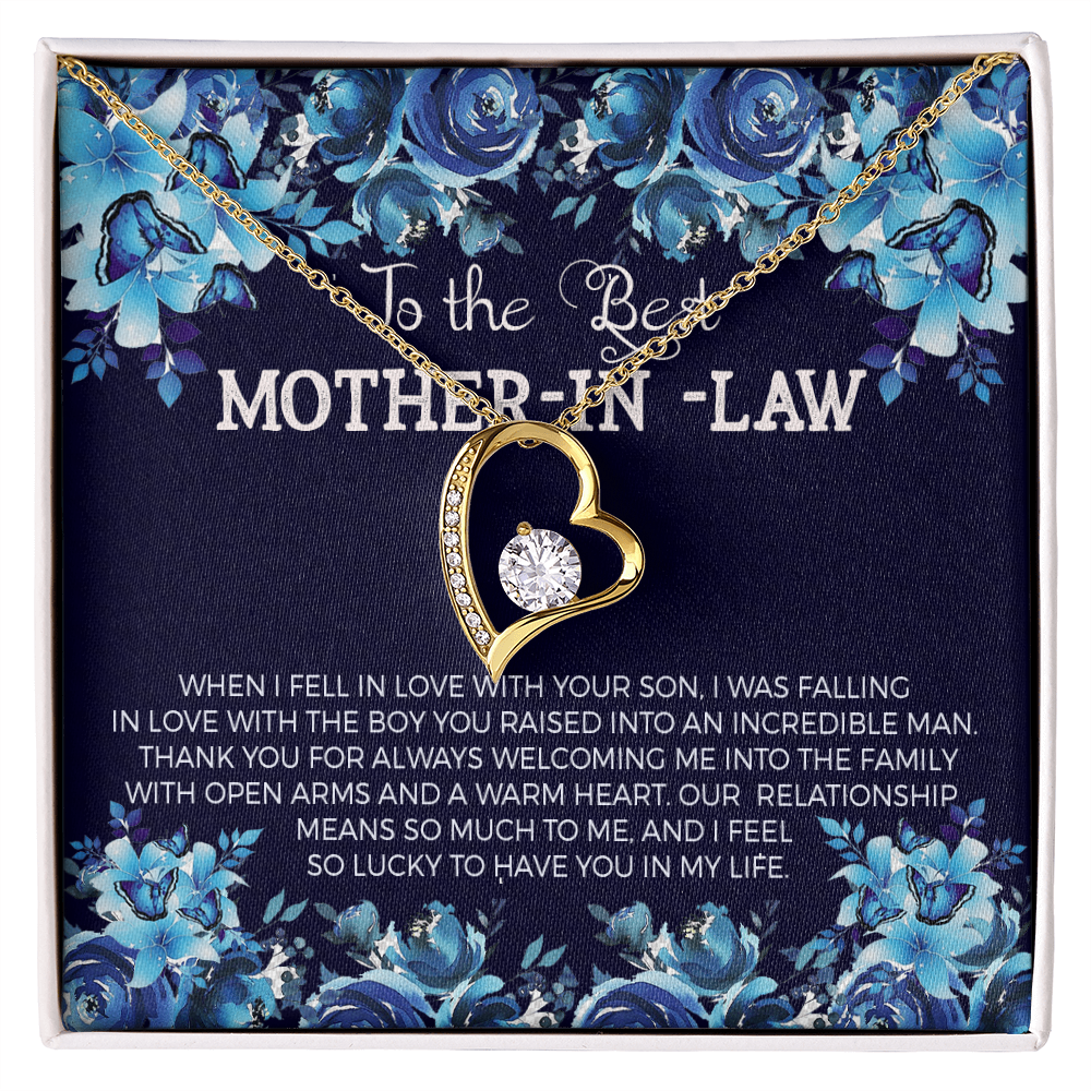 To The Best Mother-In-Law Forever Love Necklace