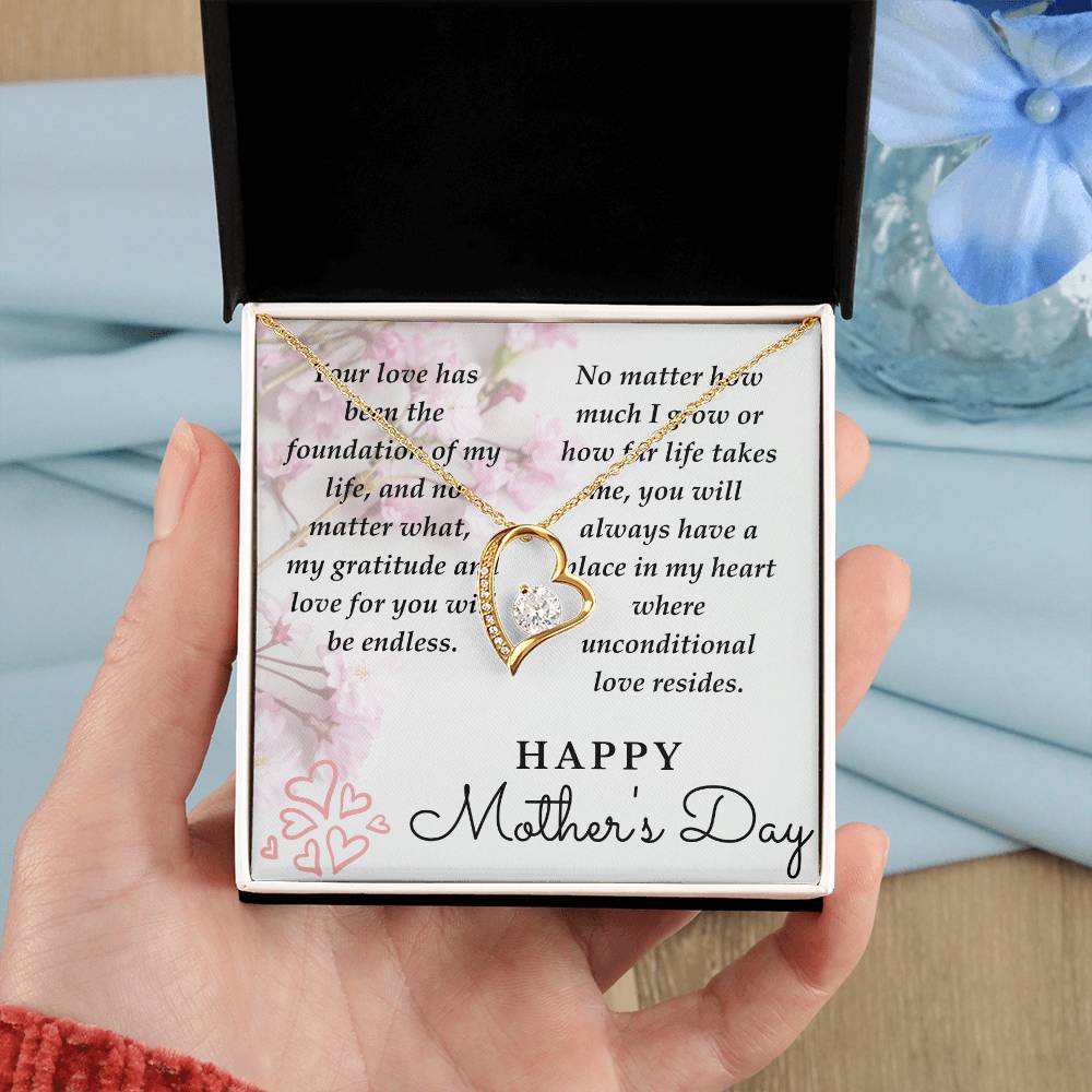 Mom-Your Love Has Been The Foundation-Happy Mother's Day Necklace