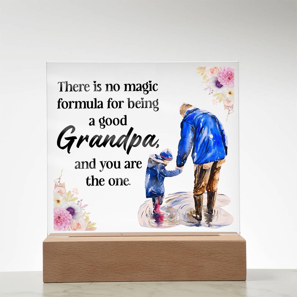 Acrylic Square Gift for Grandpa-Printed Square Acrylic Plaque