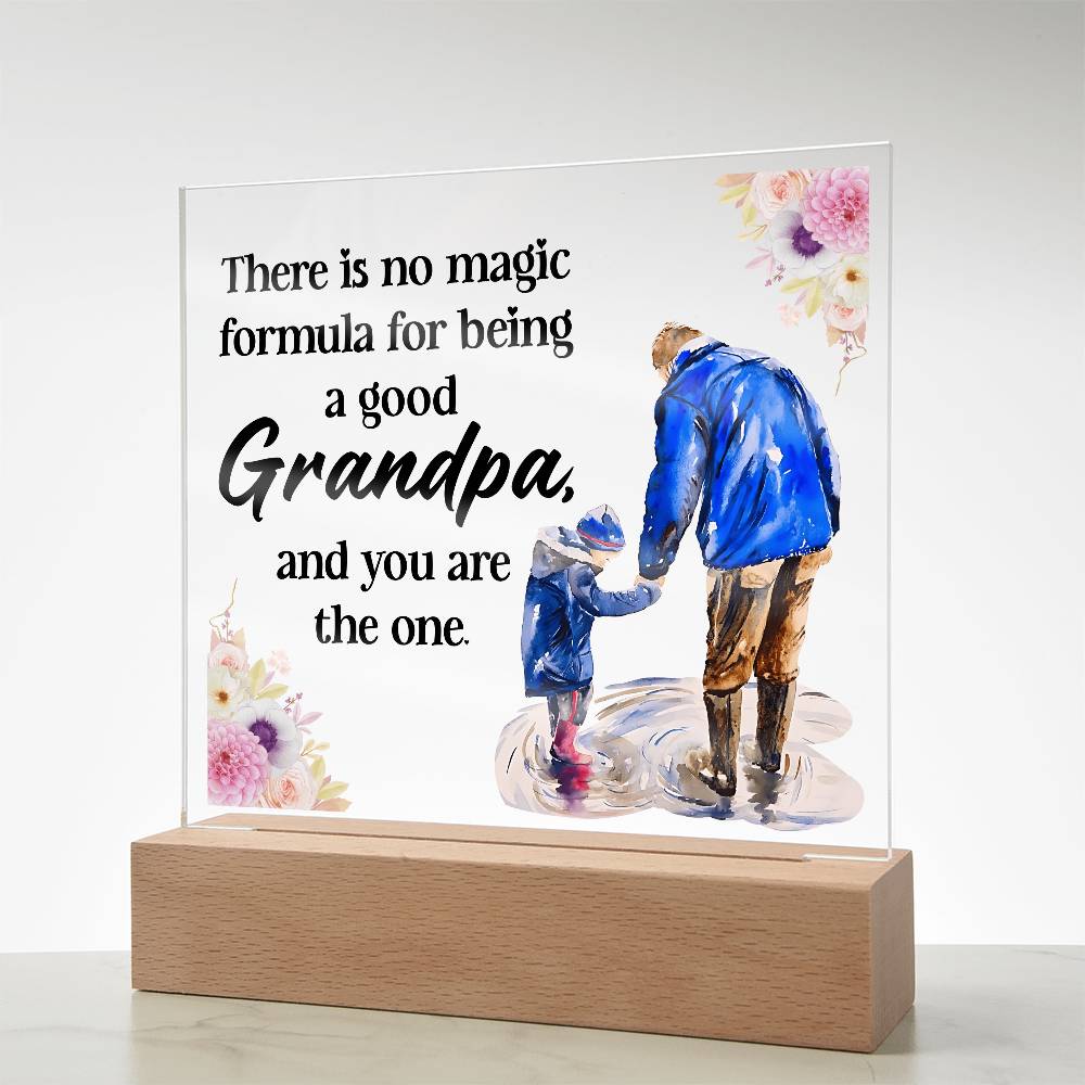 Acrylic Square Gift for Grandpa-Printed Square Acrylic Plaque