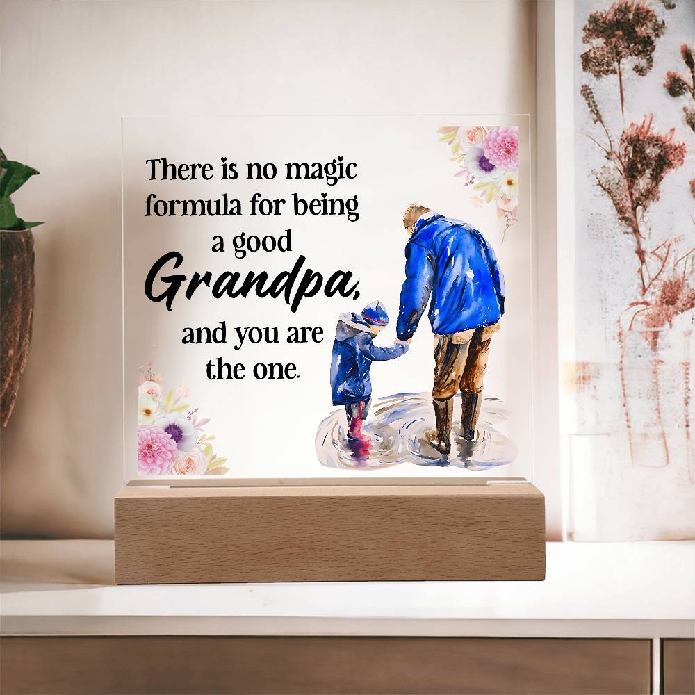Acrylic Square Gift for Grandpa-Printed Square Acrylic Plaque