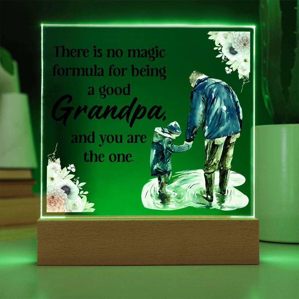 Acrylic Square Gift for Grandpa-Printed Square Acrylic Plaque