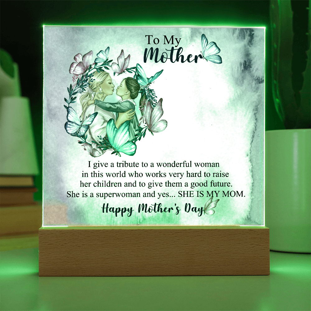 A Daughter's Tribute to Her First Hero-Printed Square Acrylic Plaque