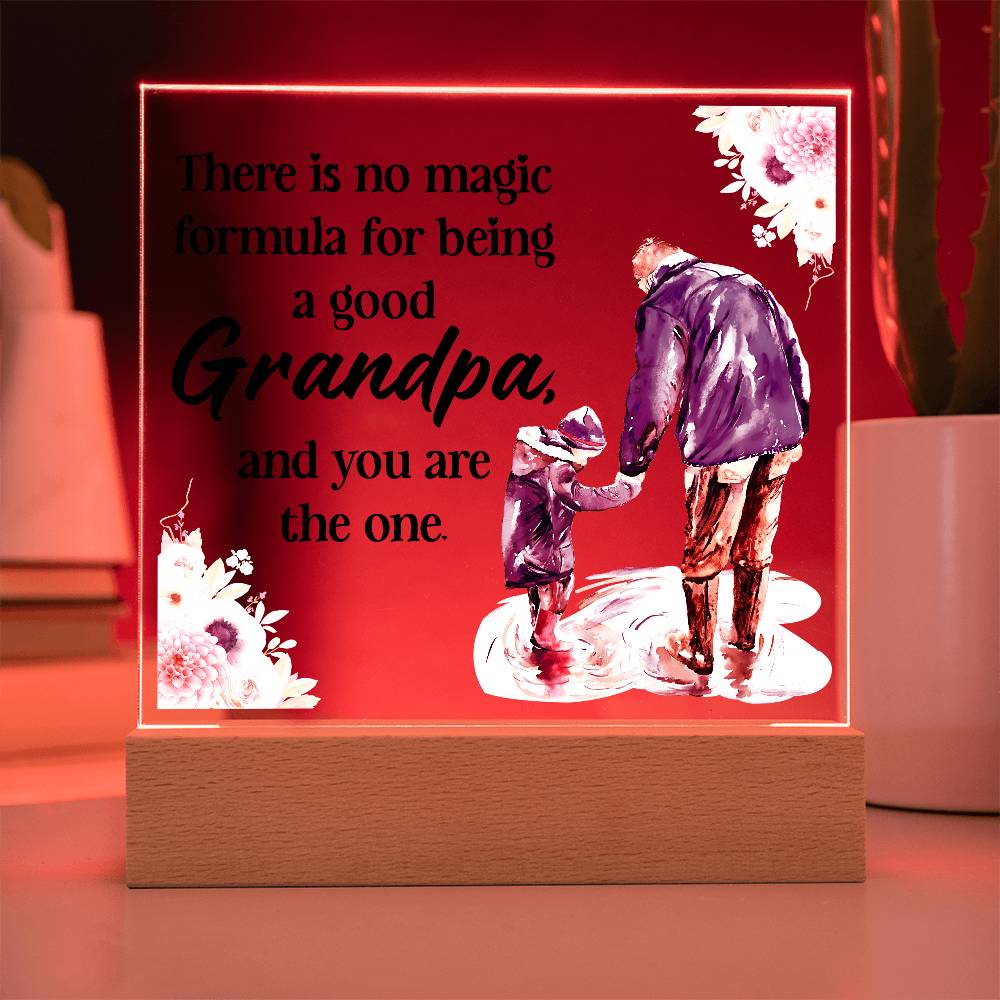 Acrylic Square Gift for Grandpa-Printed Square Acrylic Plaque