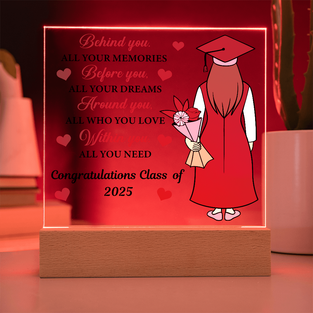 Behind You, Before You, Around You, Within You-Printed Square Acrylic Plaque