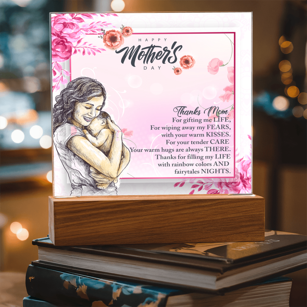 In Your Arms, I Found Home-Happy Mother's Day-Printed Square Acrylic Plaque