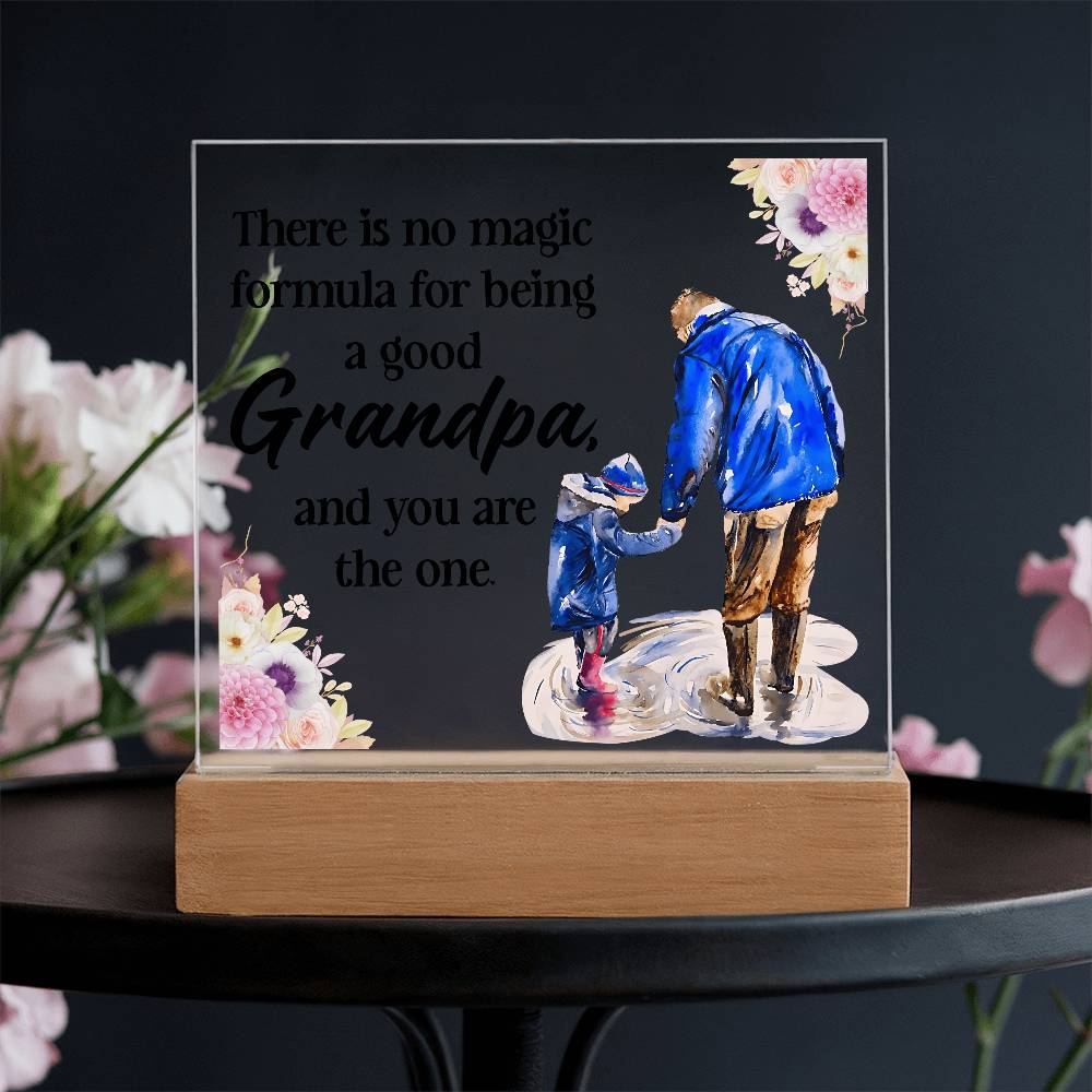 Acrylic Square Gift for Grandpa