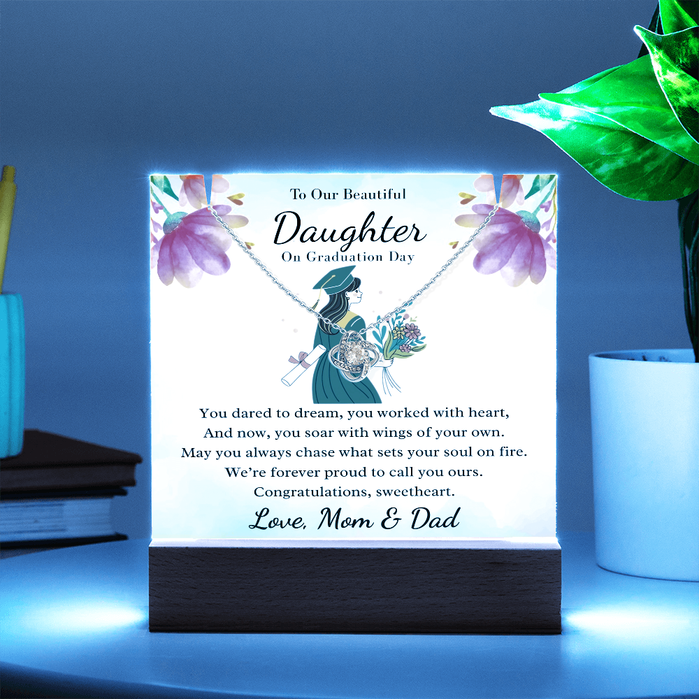 A Dream Fulfilled: To Our Beautiful Graduate Daughter-Keepsake Acrylic Bundle