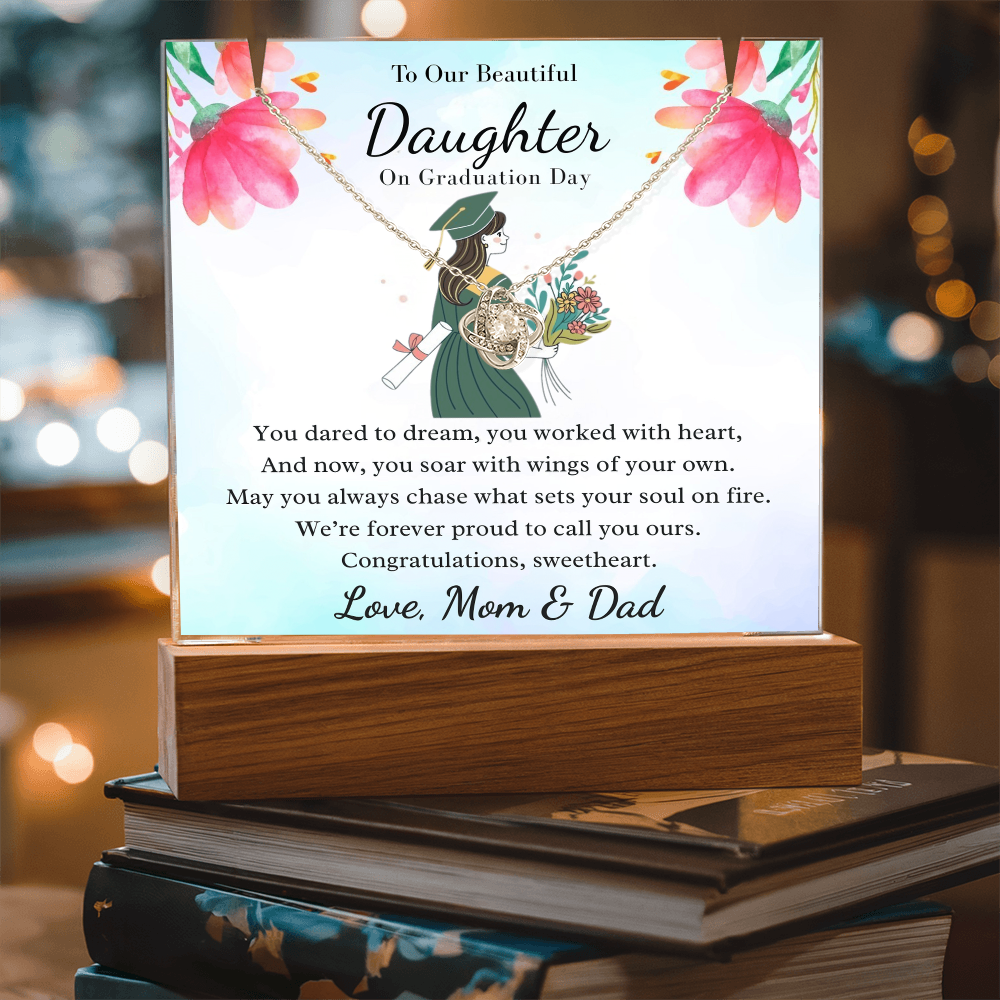 A Dream Fulfilled: To Our Beautiful Graduate Daughter-Keepsake Acrylic Bundle