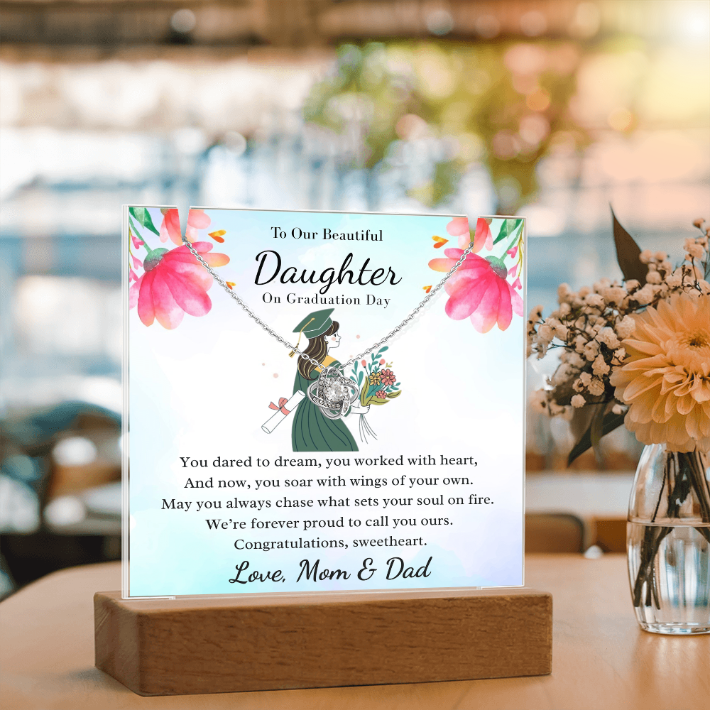 A Dream Fulfilled: To Our Beautiful Graduate Daughter-Keepsake Acrylic Bundle
