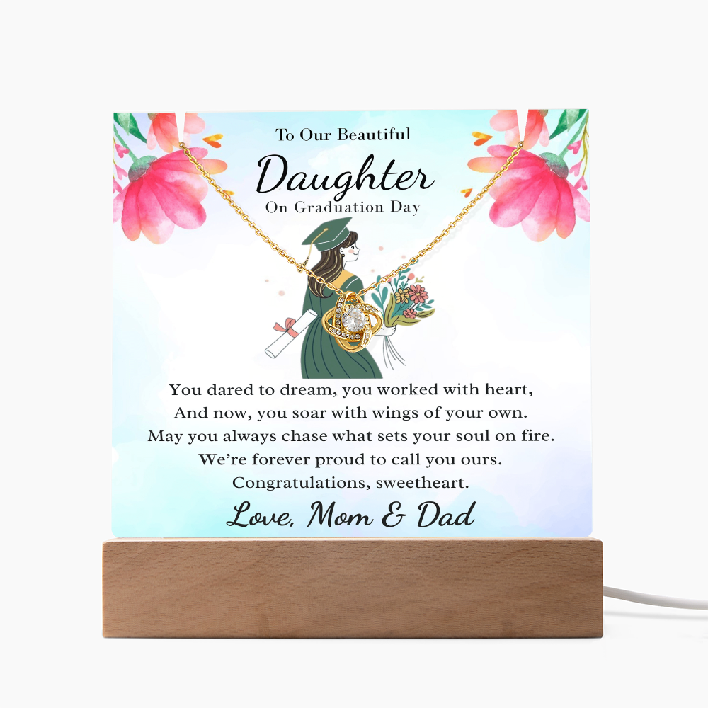 A Dream Fulfilled: To Our Beautiful Graduate Daughter-Keepsake Acrylic Bundle