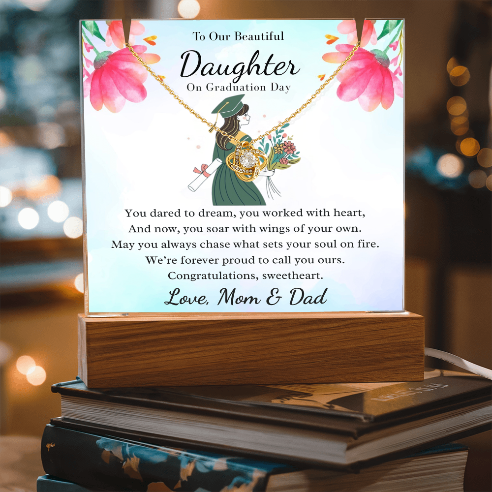 A Dream Fulfilled: To Our Beautiful Graduate Daughter-Keepsake Acrylic Bundle