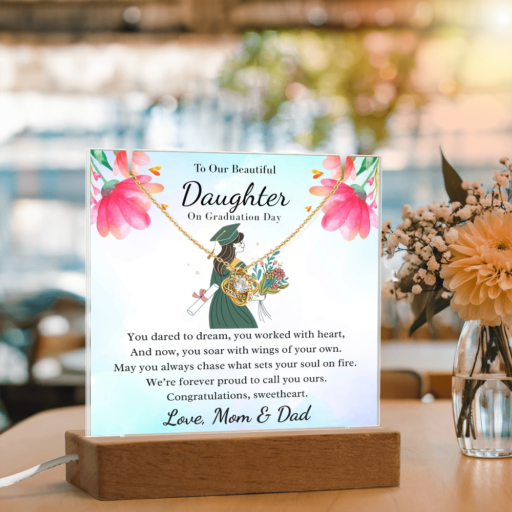 A Dream Fulfilled: To Our Beautiful Graduate Daughter-Keepsake Acrylic Bundle