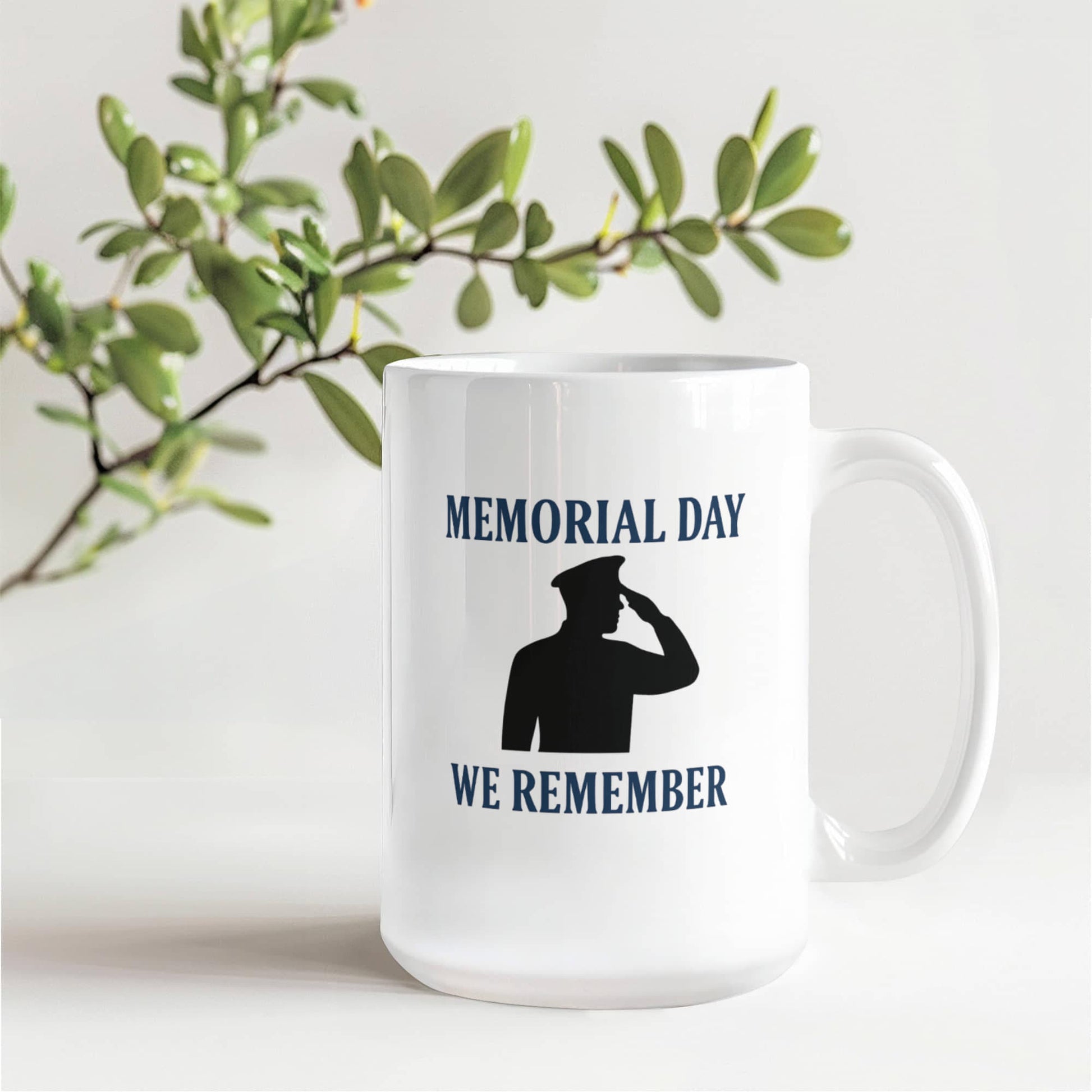 In Honor and Memory: A Soldier's Salute Coffee mug