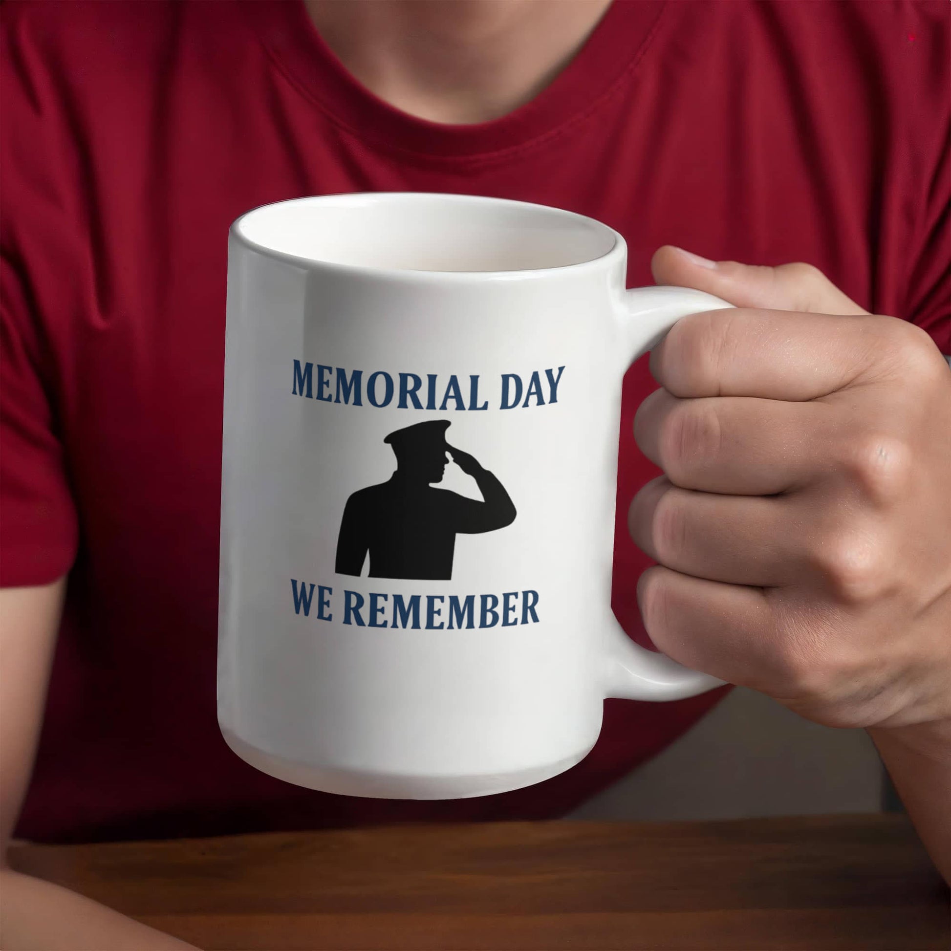 In Honor and Memory: A Soldier's Salute Coffee mug