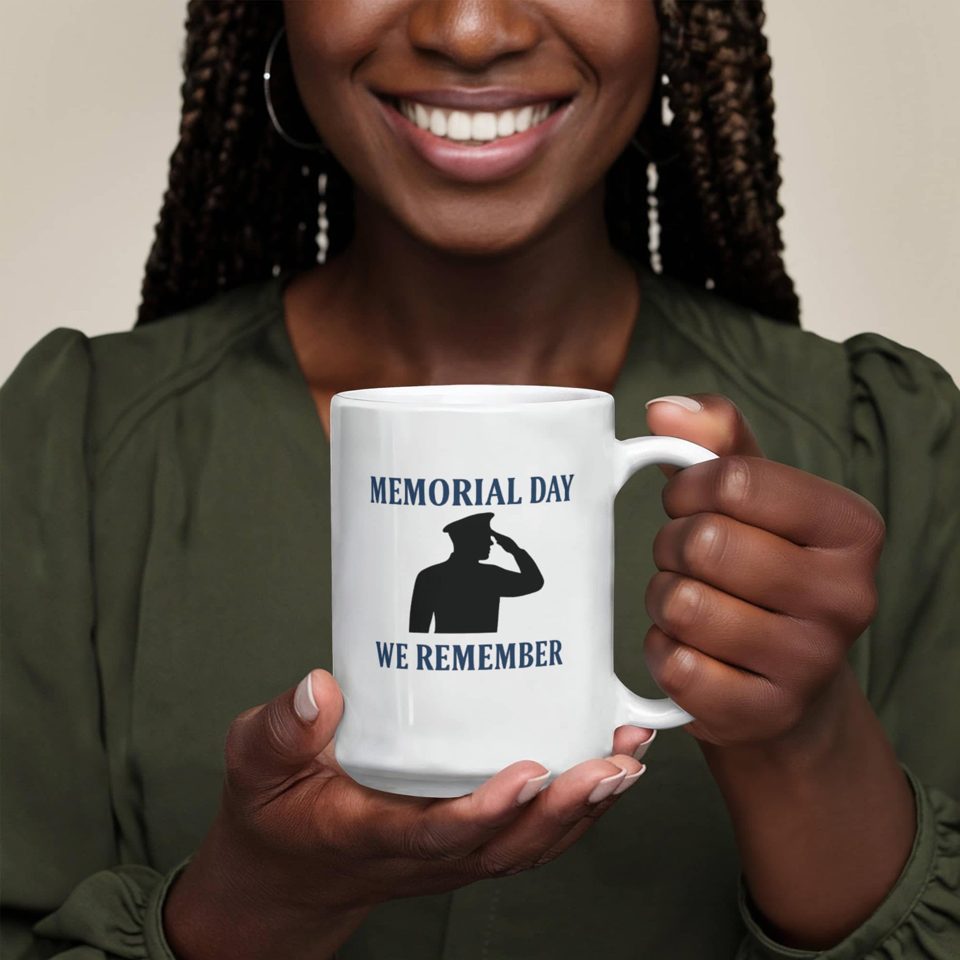 In Honor and Memory: A Soldier's Salute Coffee mug