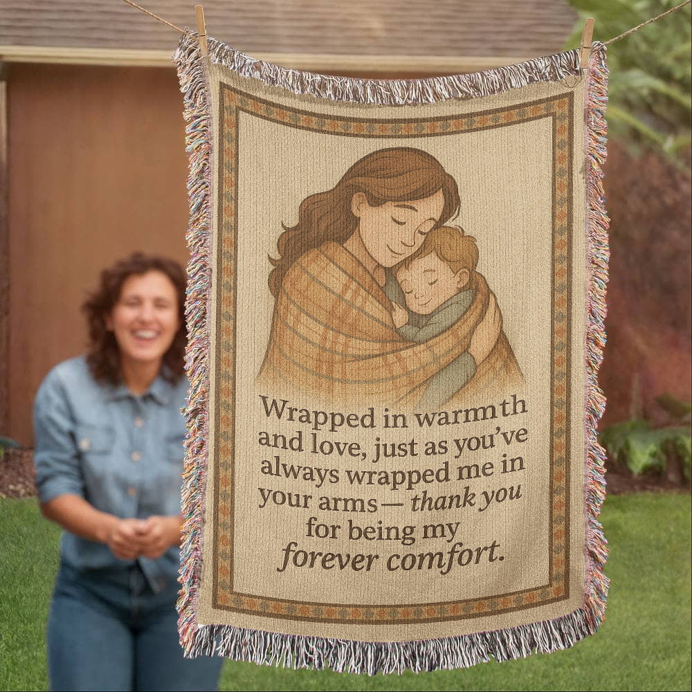Forever Comfort: Wrapped in a Mother's Love-Heirloom Artwork Woven Blanket