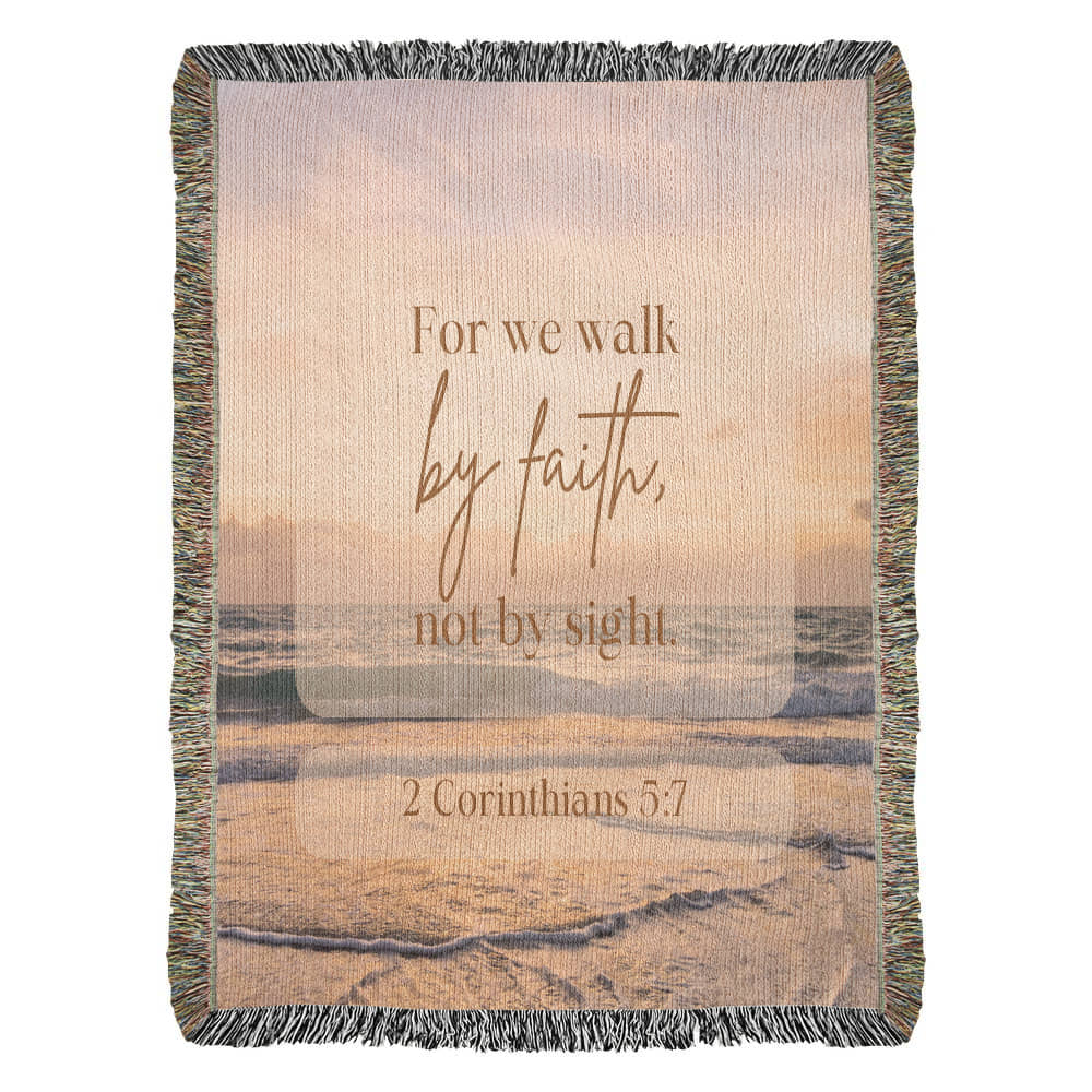 Anchored in Faith, Guided by Grace-Heirloom Artwork Woven Blanket