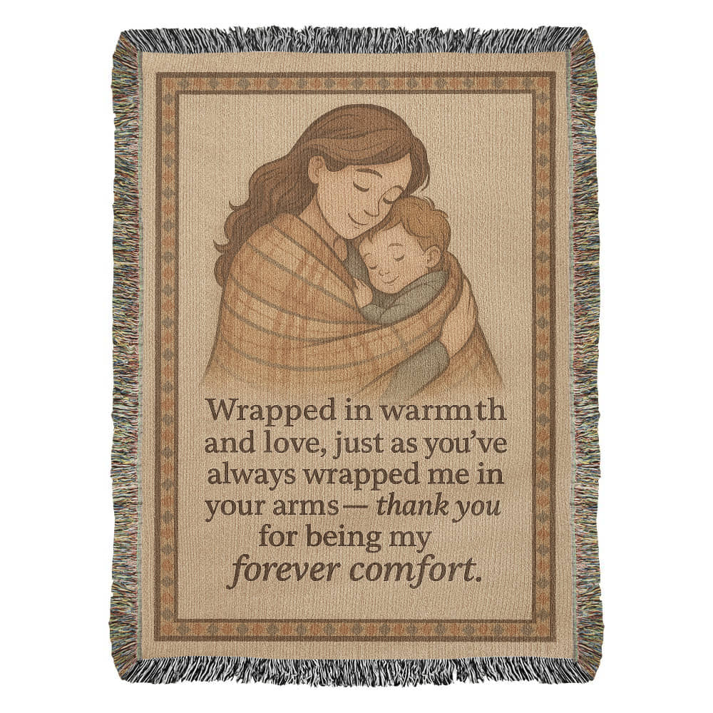 Forever Comfort: Wrapped in a Mother's Love-Heirloom Artwork Woven Blanket