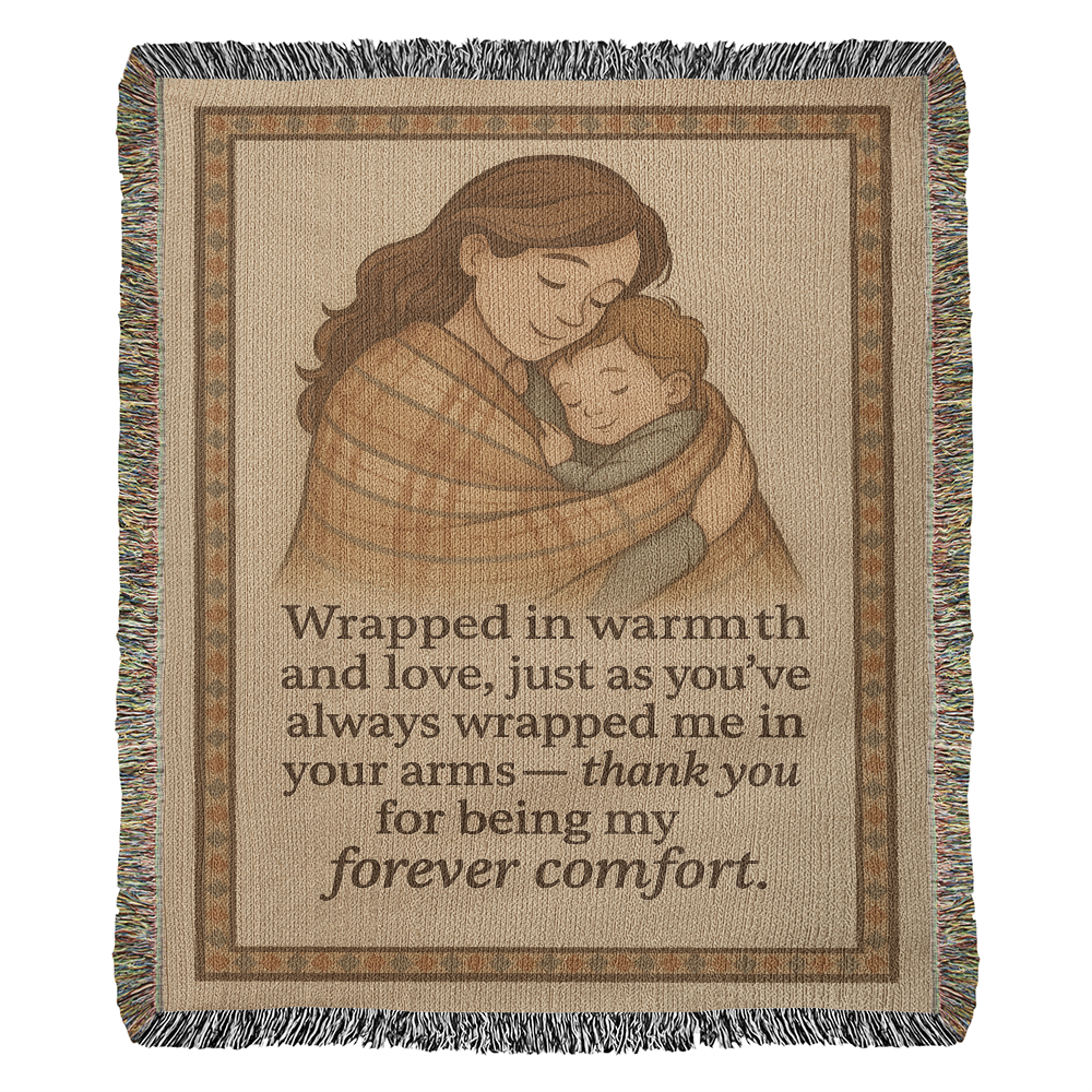 Forever Comfort: Wrapped in a Mother's Love-Heirloom Artwork Woven Blanket