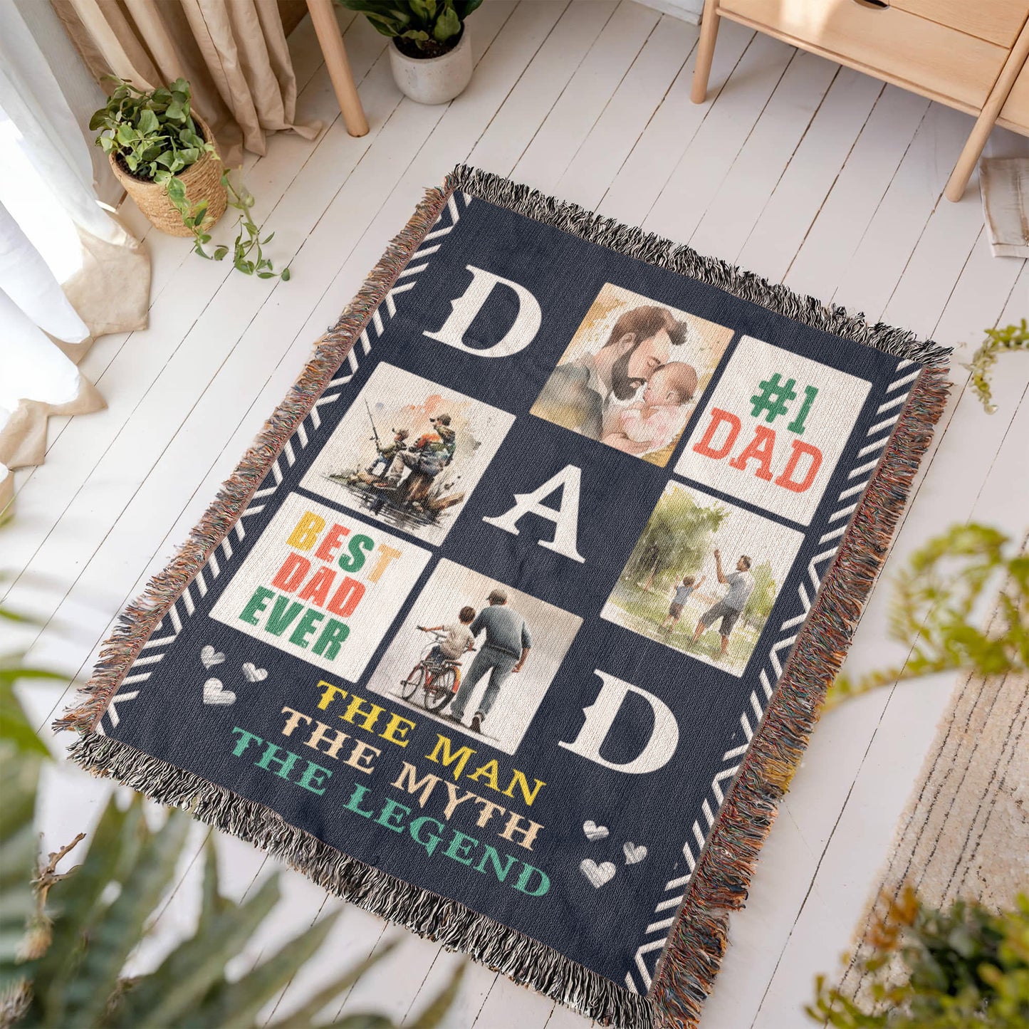 Best Dad Ever - Woven Blanket